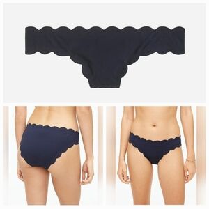 J. Crew Scallop Piqué Surf Hipster Bikini Bottom